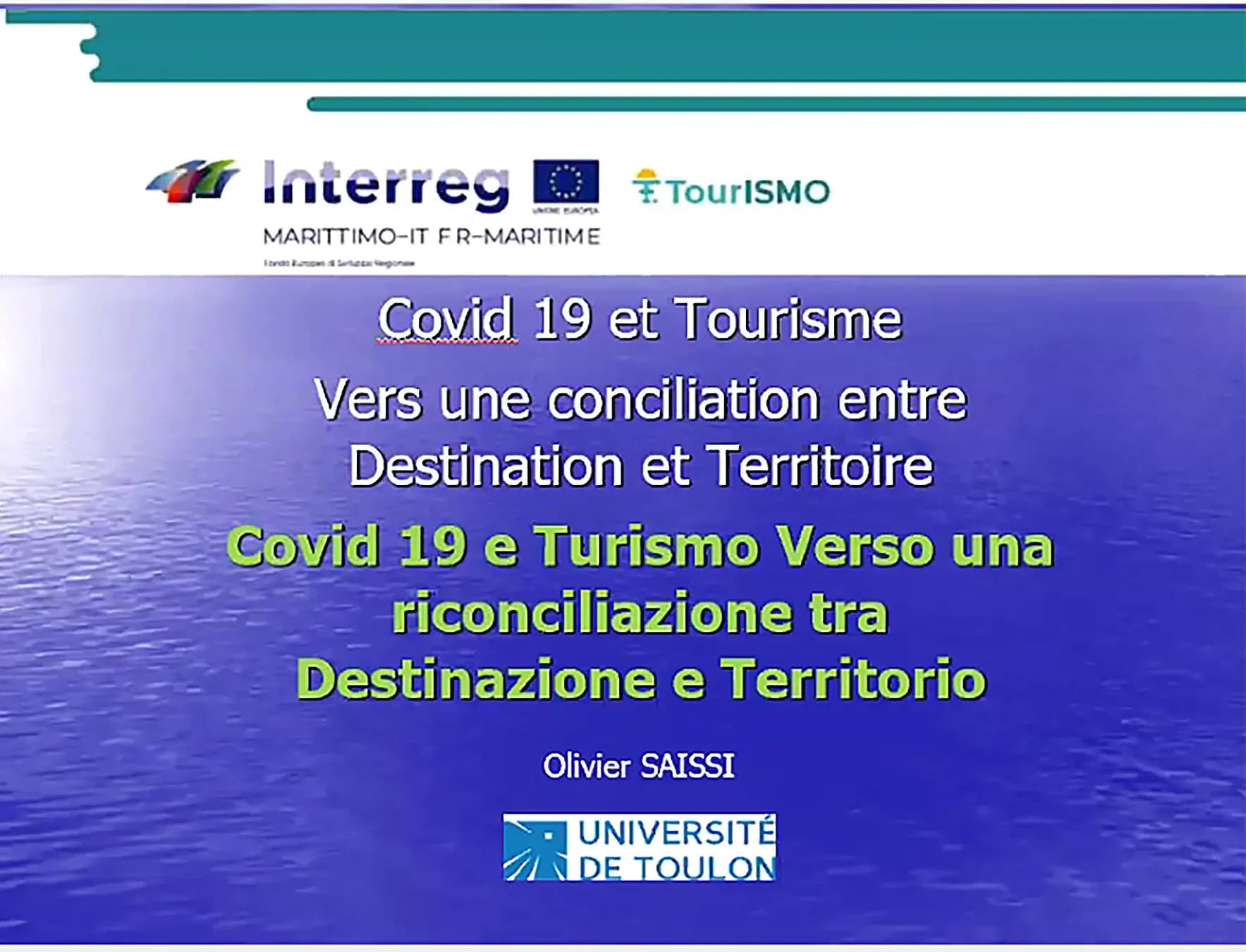 Projet Tourismo, un avenir partagé en Méditerranée