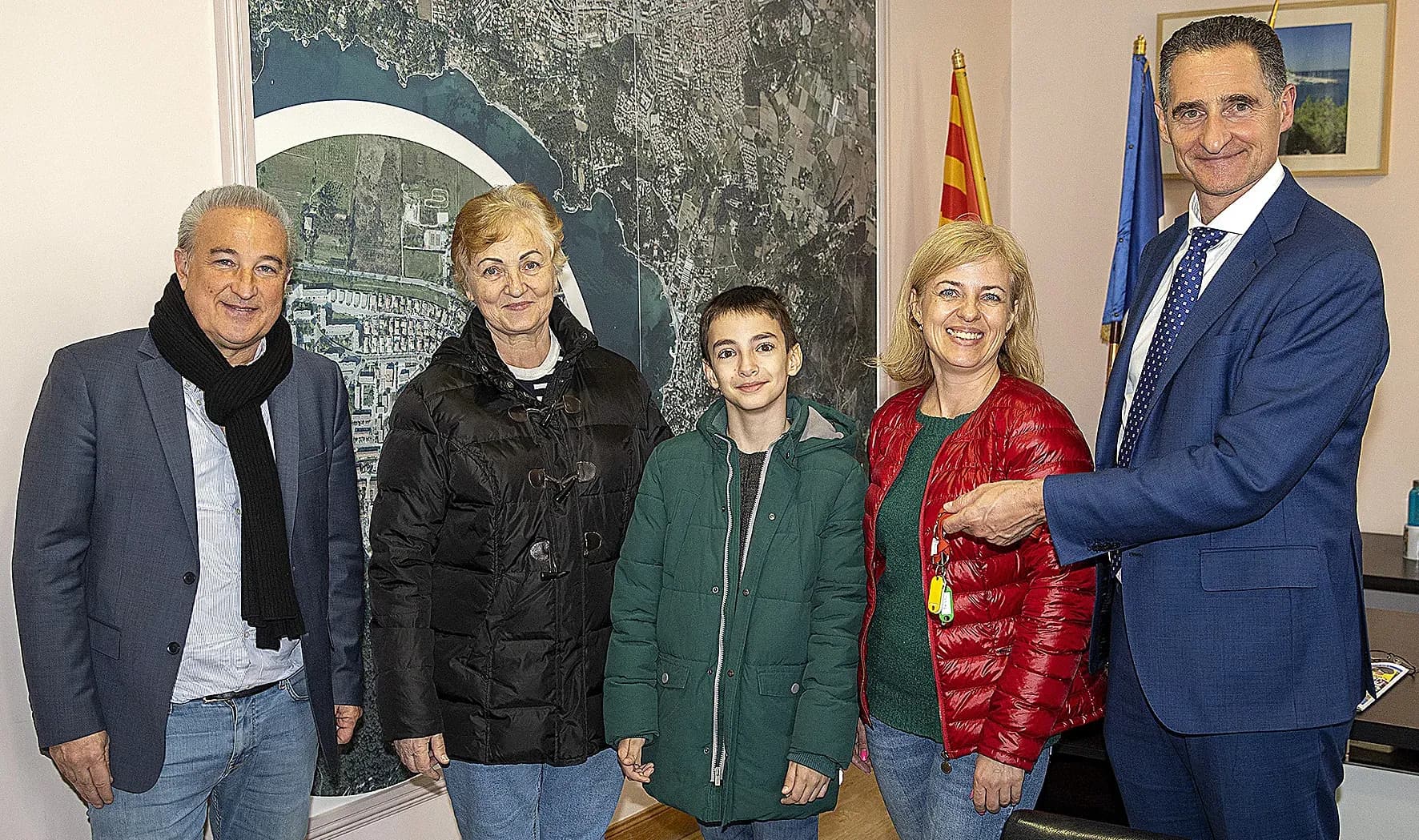 Une famille ukrainienne accueillie par Hervé Stassinos