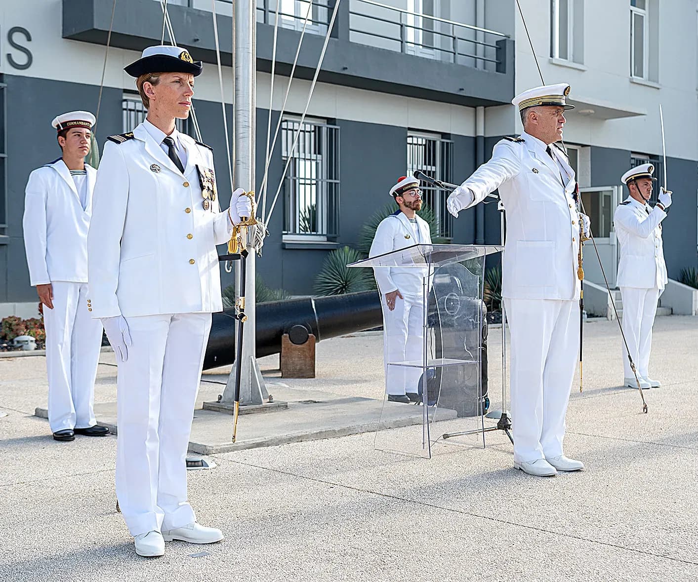 Aude Bray, première femme à commander le patrouilleur Commandant Bouan