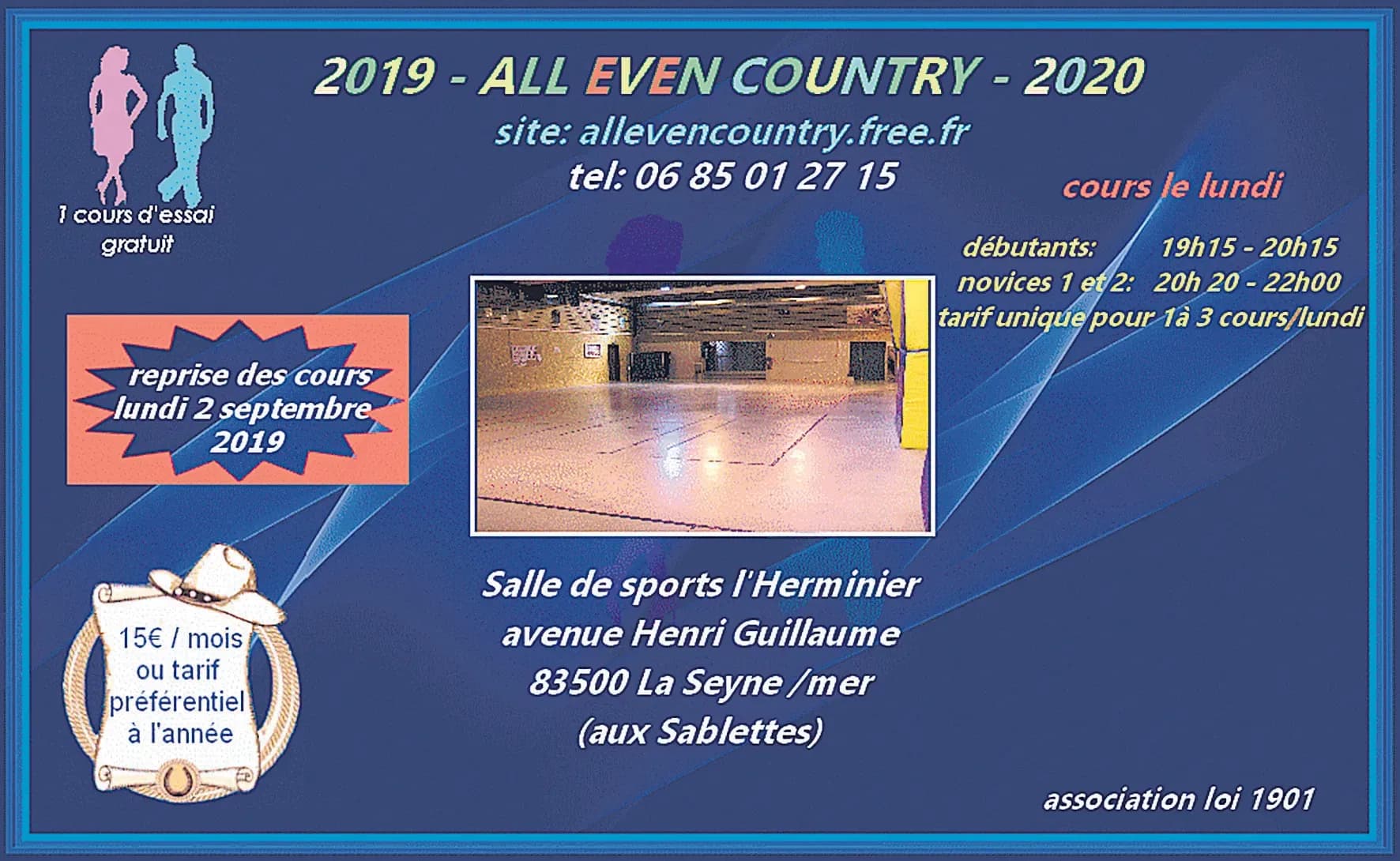 Le lundi, venez découvrir la danse country !