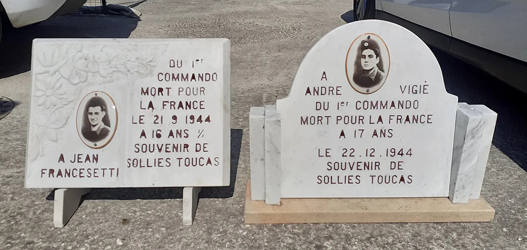 Hommage à deux soldats du 1er Commando d'Afrique