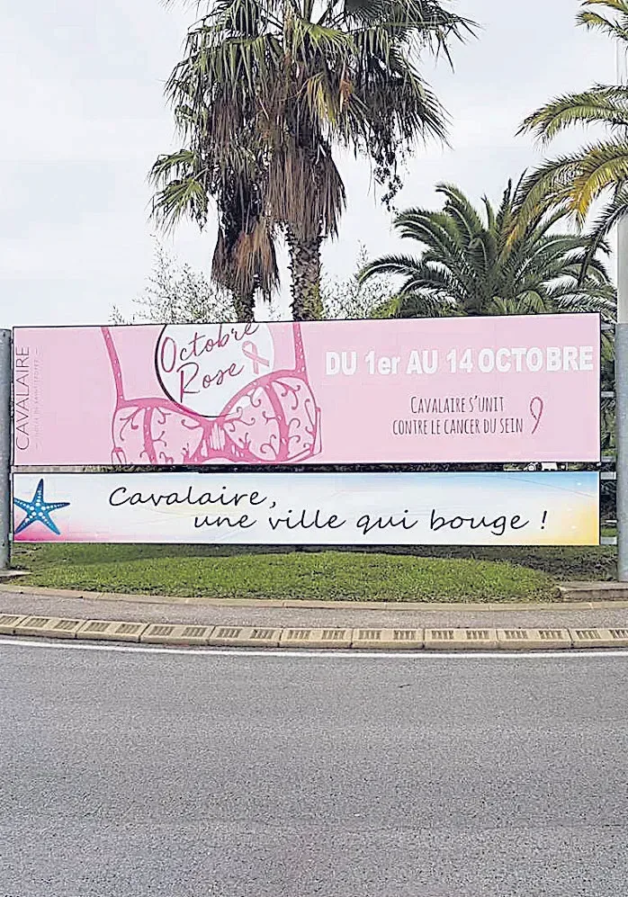 Toute la ville de Cavalaire unie contre le cancer du sein !