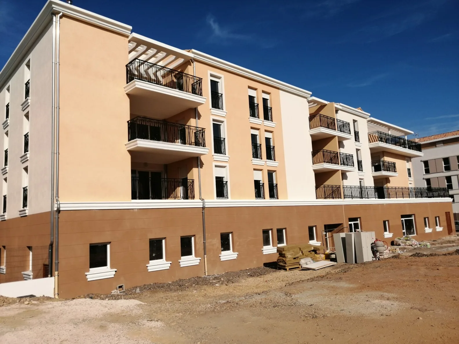 Immeuble de logements sociaux en construction